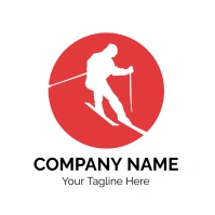 Ice Skating Mountain Company Logo | Ice Skati Logótipo template