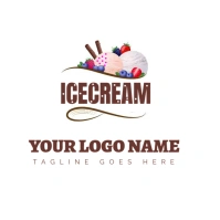 ICECREAM CONE\SWEET FROZEN DESSERT\COMPANY Logo template