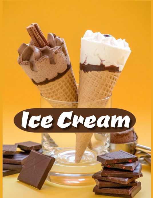 icecream Flyer (US Letter) template