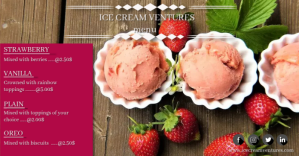 Pink icecream flyer Facebook Shared Image Template