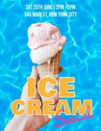 IceCream social Flyer (US Letter) template