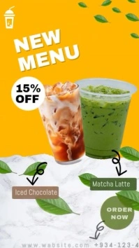 iced chocolate ads template instagram story