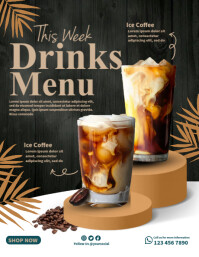 Iced Coffee Menu Template | PosterMyWall