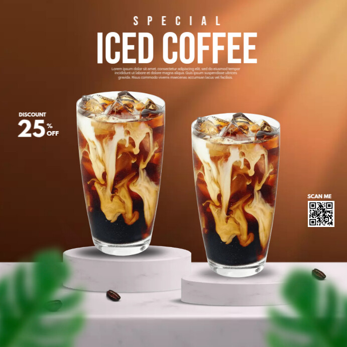 Iced Coffee Menu Template | PosterMyWall