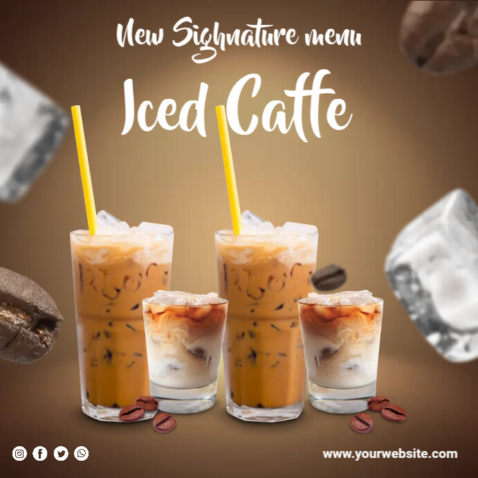 Iced Coffee Menu Template | PosterMyWall