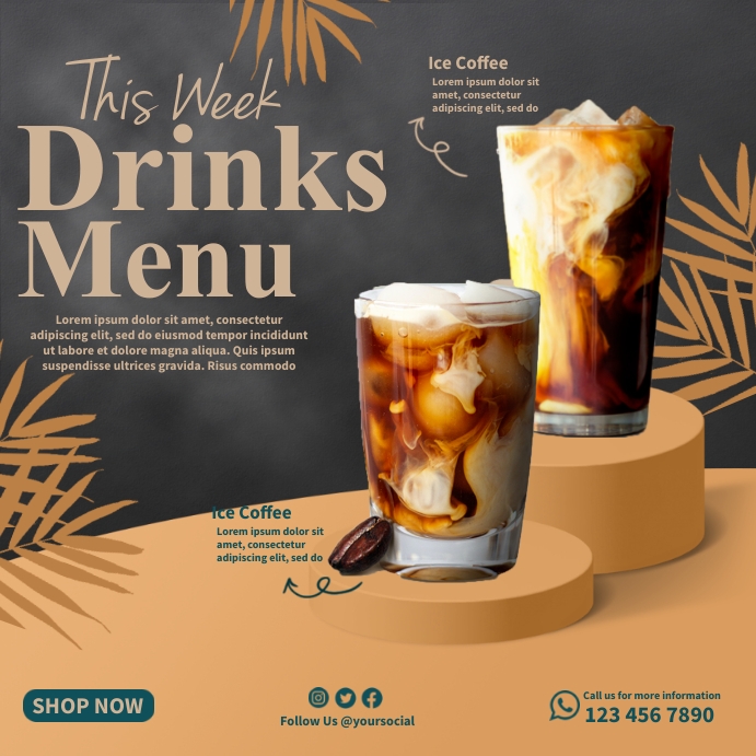 Copy of Iced Coffee Menu | PosterMyWall