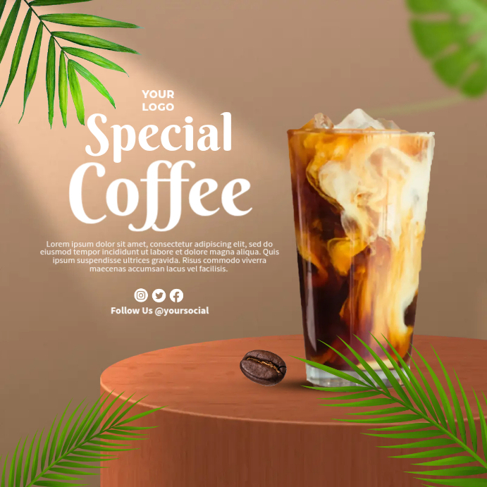 Iced Coffee Menu Template | PosterMyWall