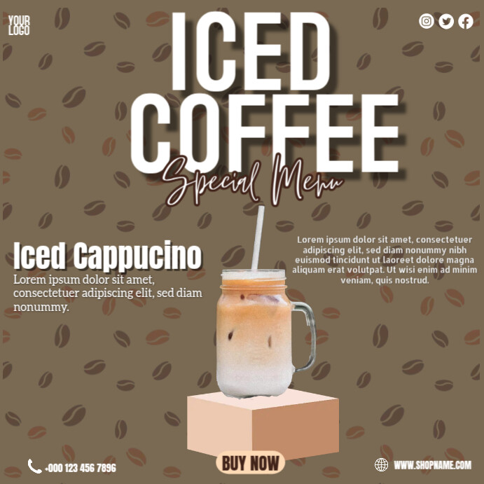 Copy of Iced Coffee Special Menu | PosterMyWall