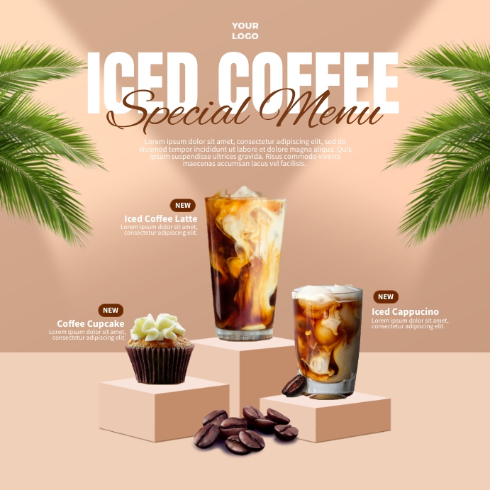 Iced Menu Iced Coffee Special Menu Template | PosterMyWall