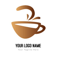 Iced Coffee Tea Cafe Logo template