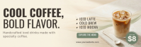 Yellow Iced Coffee Promotion Twitter-Kopfzeile Template