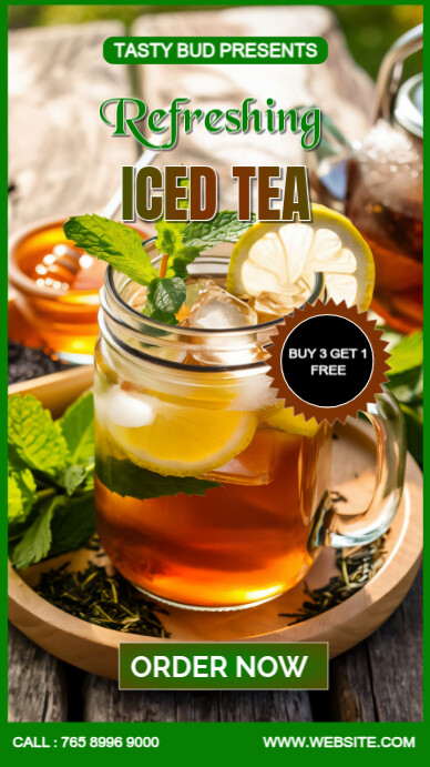 Plantilla de Iced Tea Facebook Story | PosterMyWall