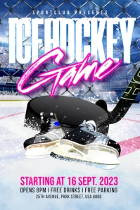 icehocke game Poster template