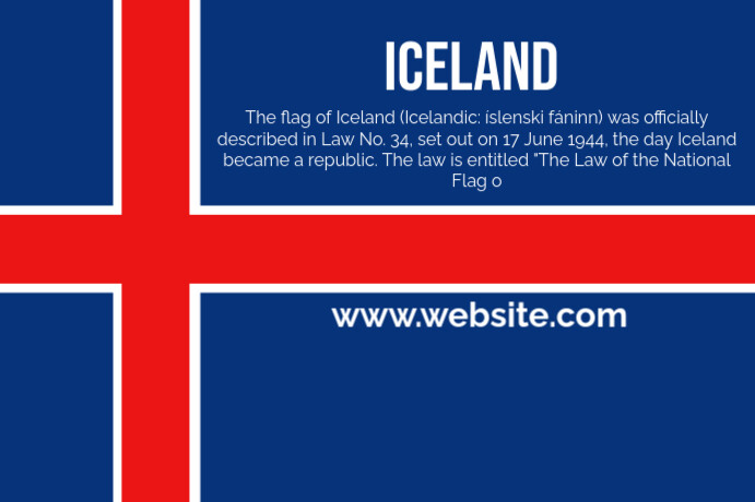 Iceland Flag Template PosterMyWall
