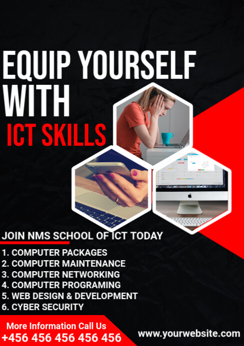 ICT school flyer template | PosterMyWall