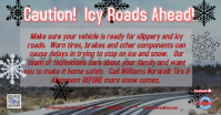 Icy Roads Ahead FB Facebook Shared Image template