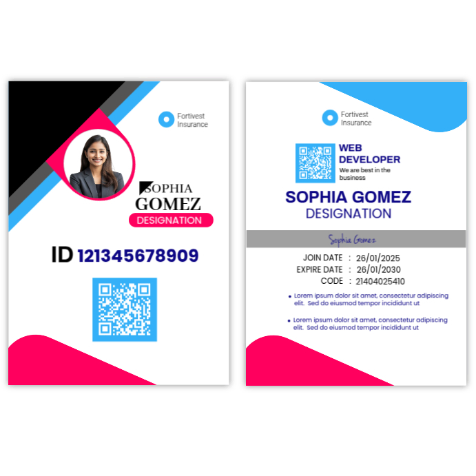 id card Post Instagram template