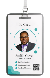id card design Tabloid template
