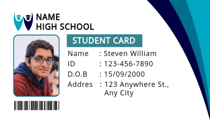 ID CARD STUDENT TEMPLATE PosterMyWall