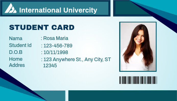 ID CARD STUDENT TEMPLATE PosterMyWall
