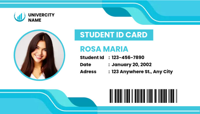 ID CARD STUDENT TEMPLATE | PosterMyWall