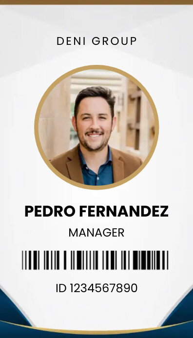 Manager Card ID CARD TEMPLATE CORPORAT MANAGER | PosterMyWall