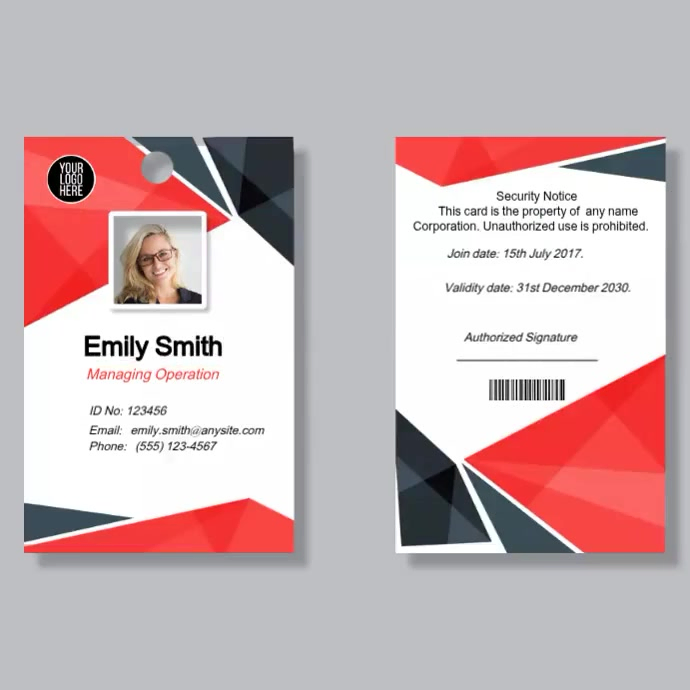 Employee Id Card Instagram Ad Template | PosterMyWall