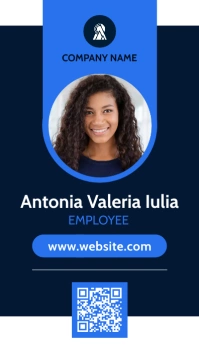 id corporate staff badge Visitkort template
