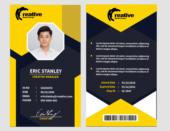 Id Header Format Copy of ID Design Template | PosterMyWall