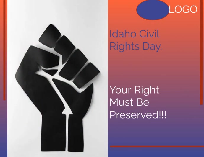 Civil Rights Flyer Examples Idaho civil rights day Template | PosterMyWall