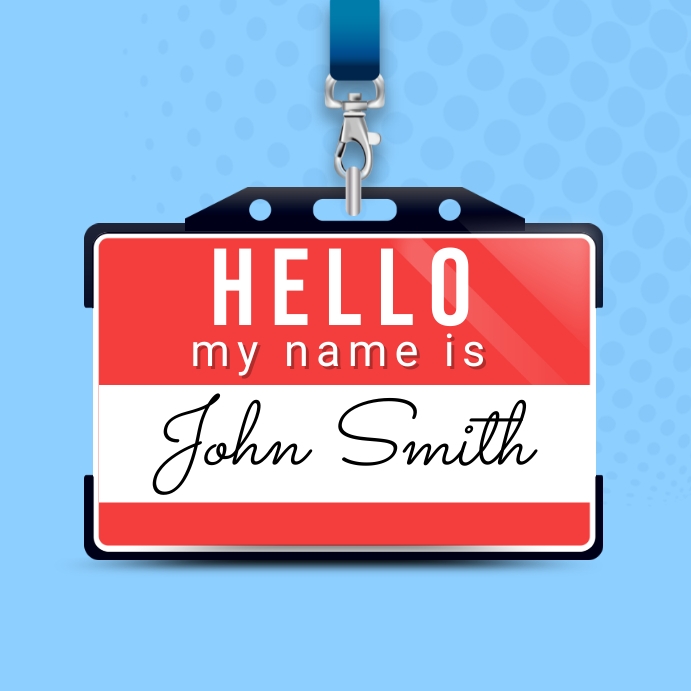Red Name Tag Template | PosterMyWall