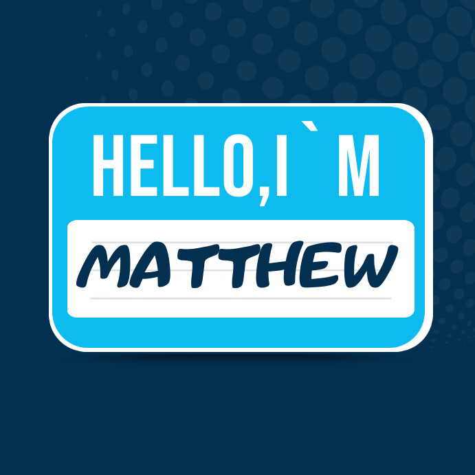 Name Tag Sample Blue Blue Name Tag Template | PosterMyWall
