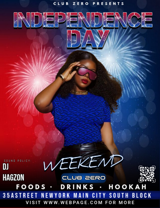 IDEPENDENCE DAY WEEKEND Folheto (US Letter) template