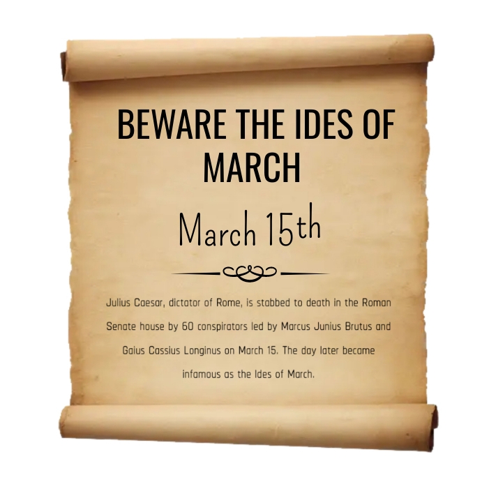 Plantilla de Ides of march | PosterMyWall