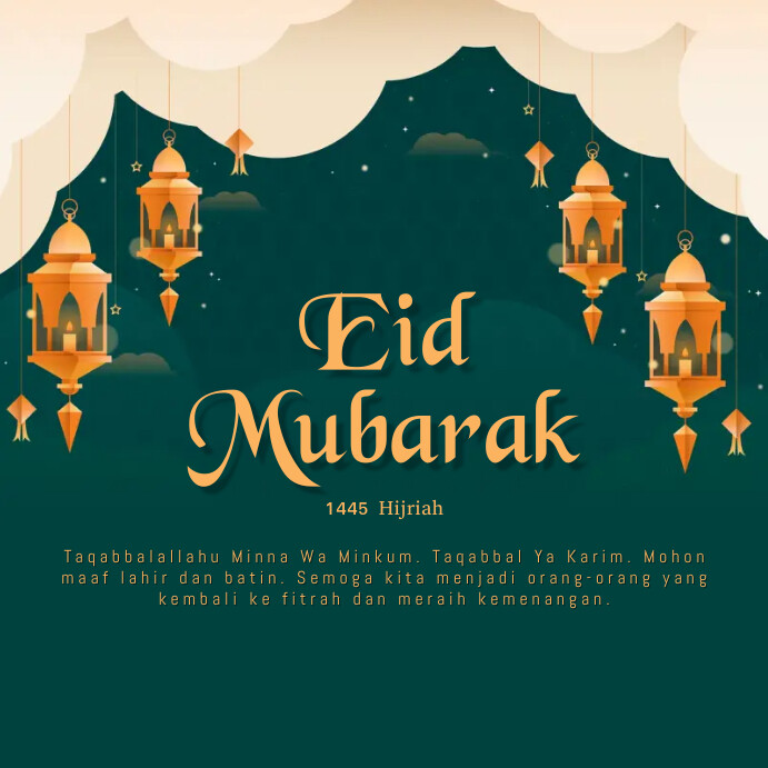 idul fitri Instagram Post template