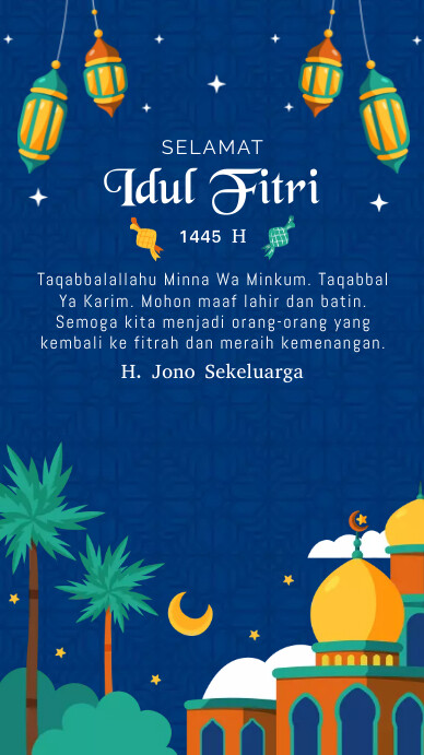 idul fitri Instagram-verhaal template