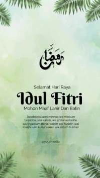 idul fitri Instagram na Kuwento template