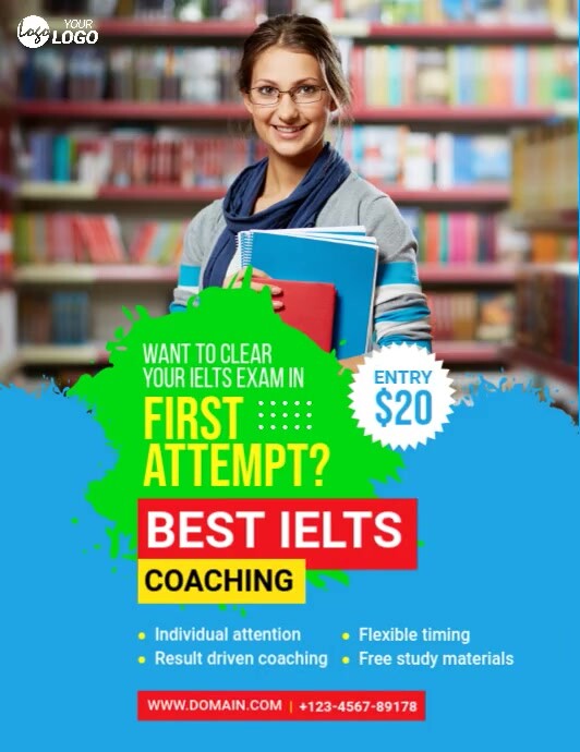 IELTS Coaching Ad Flyer Template | PosterMyWall
