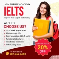 Ielts coaching banner ad Post Instagram template