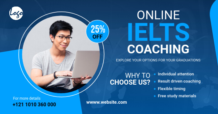Copy of IELTS Coaching Banner Ad Template | PosterMyWall