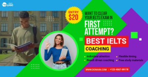 IELTS Coaching Center Video Ad Publicité Facebook template