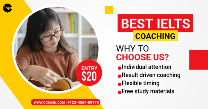 IELTS Coaching Facebook Ad Template | PosterMyWall