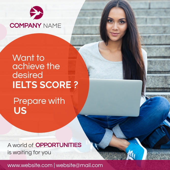 ielts company advertising Template | PosterMyWall