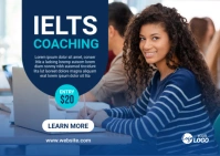 IELTS Course Ad Template Postcard