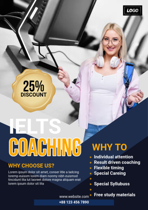 Course Advert Examples IELTS Course Ad Template | PosterMyWall