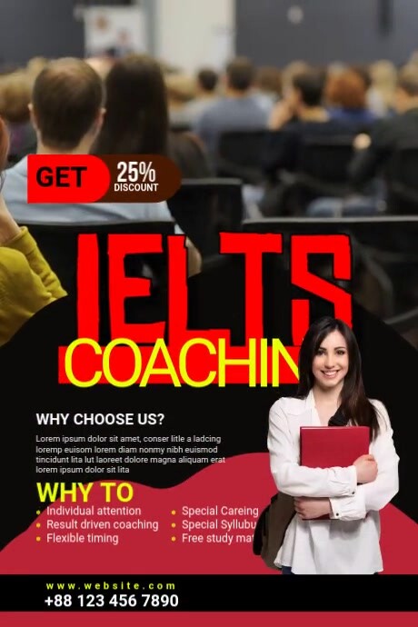IELTS Course Ad Template | PosterMyWall