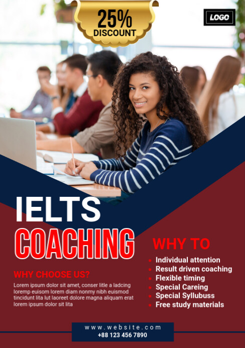 Course Program Ad IELTS Course Ad Template | PosterMyWall