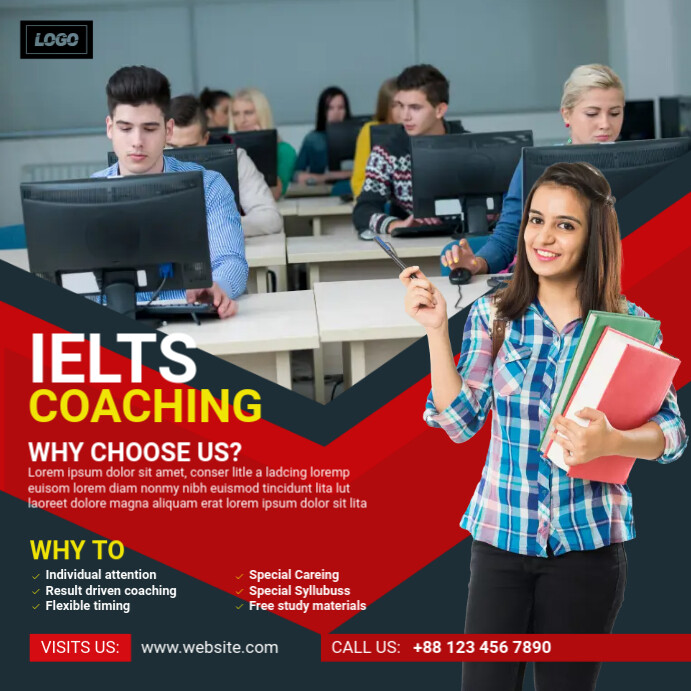 Course Advert Examples IELTS Course Ad Template | PosterMyWall