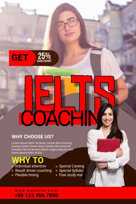 IELTS Course Ad Template Banier 4’×6’