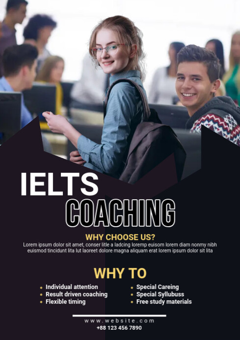 Course Advert Examples IELTS Course Ad Template | PosterMyWall